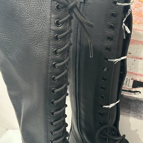 NIB Womens Dr Martens Virginia 1B60 Bex Pisa Nana leather knee boots Sz 10 black - Picture 3 of 6